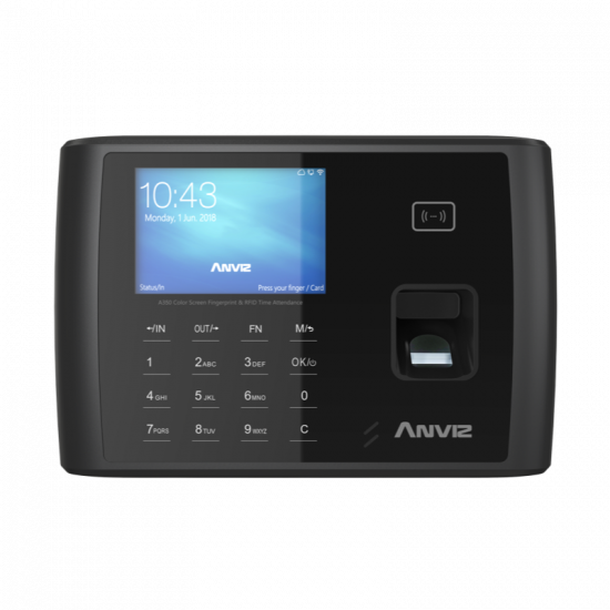 Anviz A350 ujjlenyomatos nyilvántartó készülék
