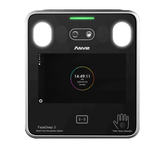 FaceDeep 3 IRT arcfelismerő nyilvántartó és beléptető készülék testhőmérséklet és maszk érzékeléssel