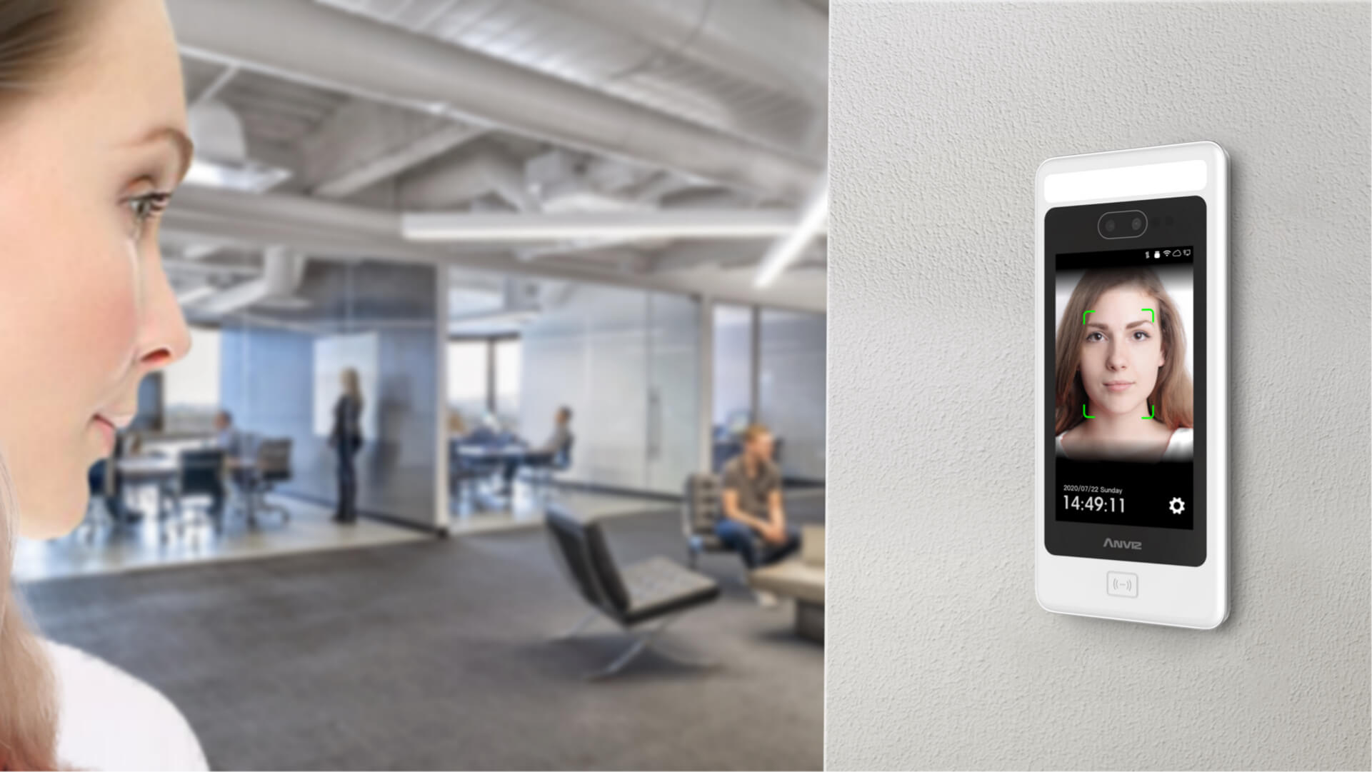 Anviz FaceDeep 5 arcfelismerő készülék AI technológiával és maszk ellenőrzéssel Anviz FaceDeep 5 arcfelismerő készülék AI technológiával és maszk ellenőrzéssel