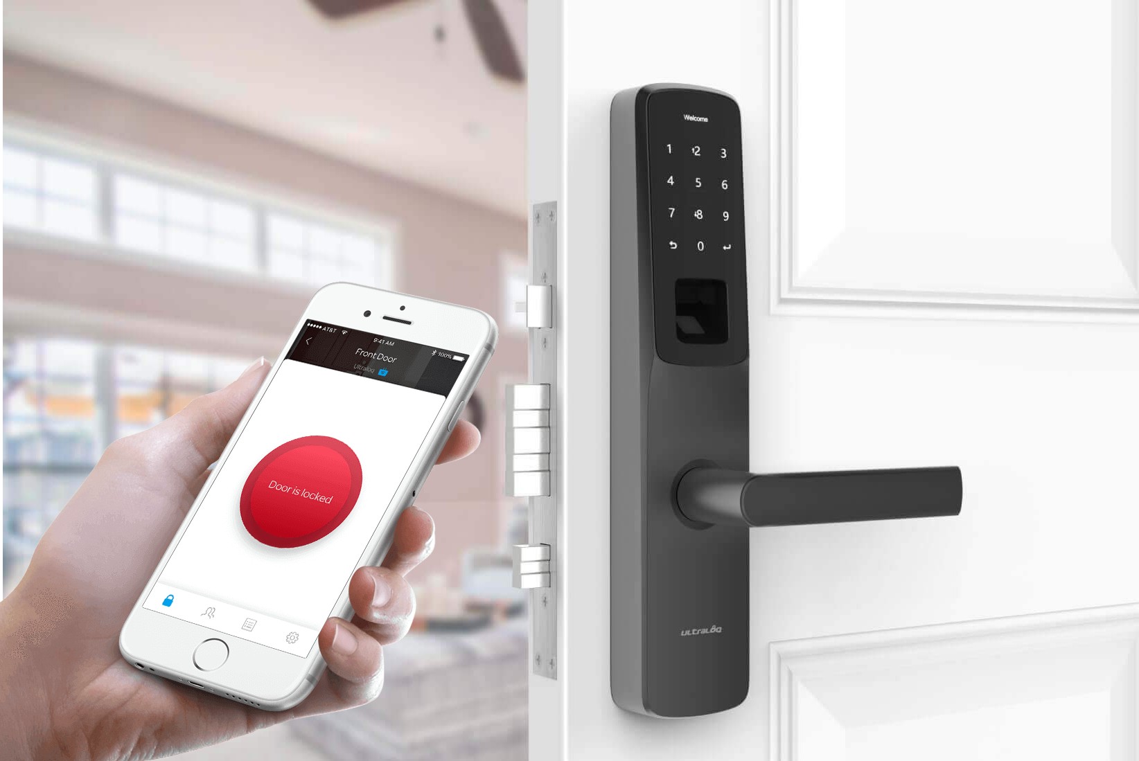 Ultraloq UL300 kompakt ujjlenyomatos, RFID kártyás és PIN-kódos többponton záró okos zár Ultraloq UL300 kompakt ujjlenyomatos, RFID kártyás és PIN-kódos többponton záró okos zár