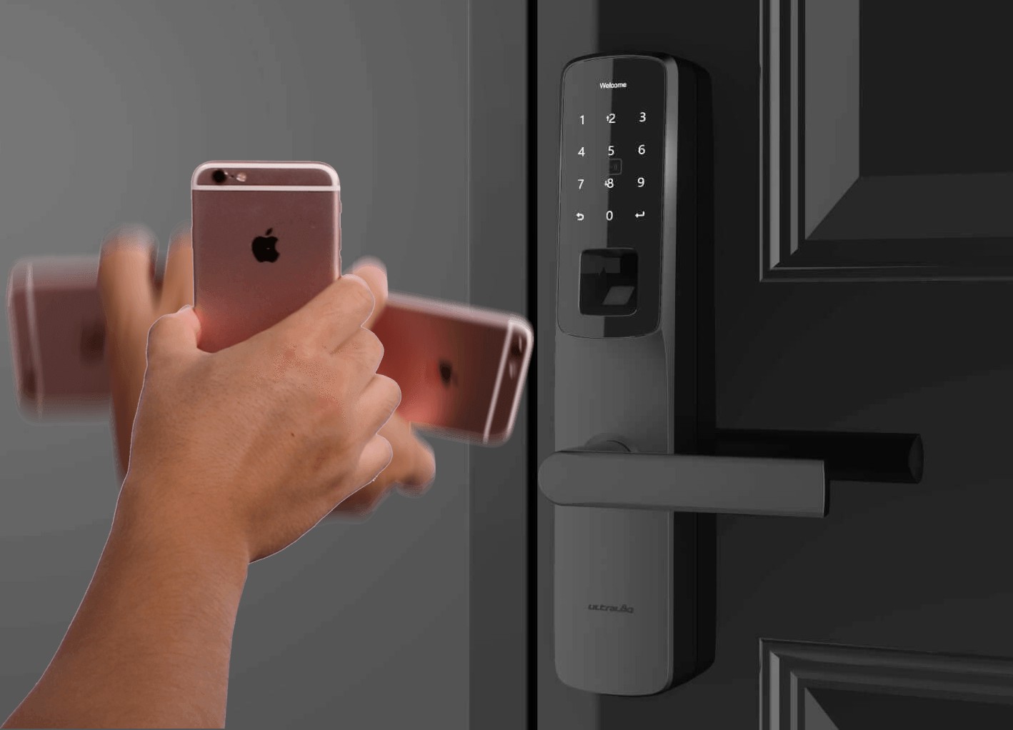 Ultraloq UL300 kompakt ujjlenyomatos, RFID kártyás és PIN-kódos többponton záró okos zár